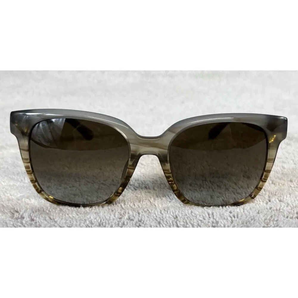 Bobbi Brown THE GRETCHEN/S 5CBHA Gray Brown Gold Square Sunglasses 52-18-140